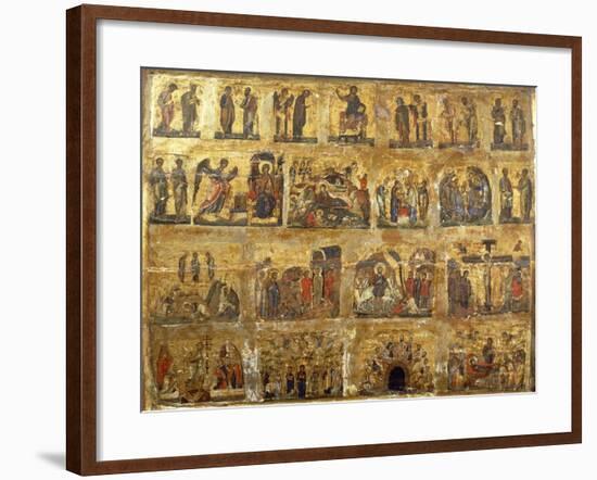 Deesis Row and the Twelve Great Feasts-null-Framed Giclee Print