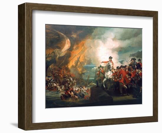 Defeat of the Floating Batteries at Gibraltar, 1782-John Singleton Copley-Framed Giclee Print