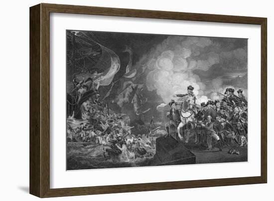 Defeat of the Floating Batteries at Gibraltar, 1782-G Stodart-Framed Giclee Print