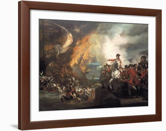 Defeat Of The Floating Batteries At Gibraltar-John Singleton Copley-Framed Premium Giclee Print