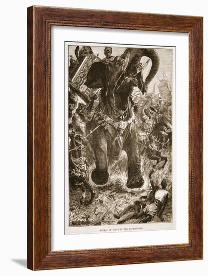 Defeat of the Porus by the Macedonians (Litho)-English-Framed Giclee Print