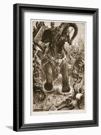 Defeat of the Porus by the Macedonians (Litho)-English-Framed Giclee Print