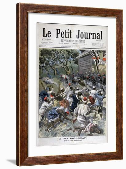 Defeat of the Sakalava, Madagascar, 1898-F Meaulle-Framed Giclee Print