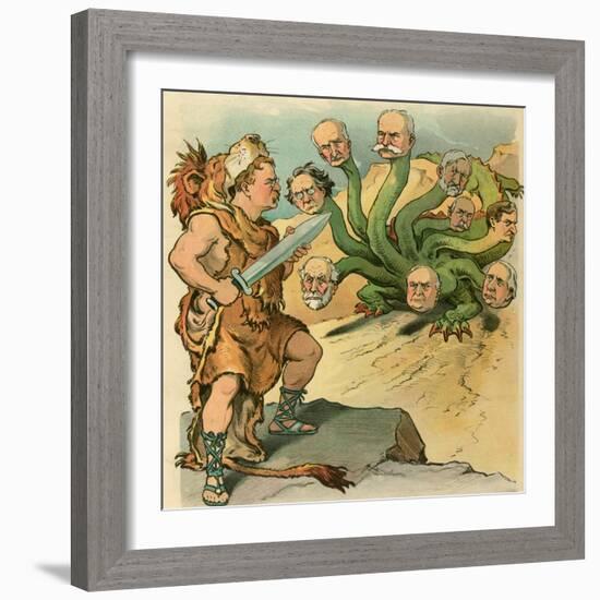 Defeat The Hydra-JS Pughe-Framed Premium Giclee Print