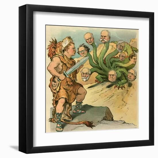 Defeat The Hydra-JS Pughe-Framed Art Print