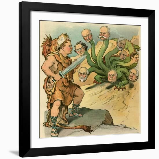 Defeat The Hydra-JS Pughe-Framed Art Print