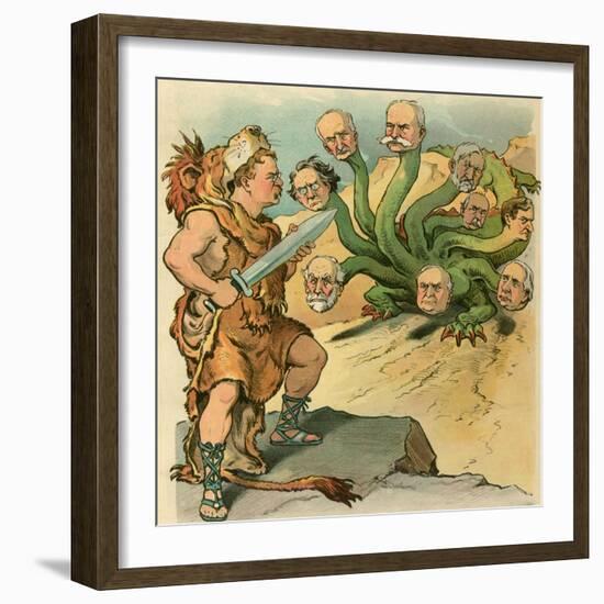 Defeat The Hydra-JS Pughe-Framed Art Print