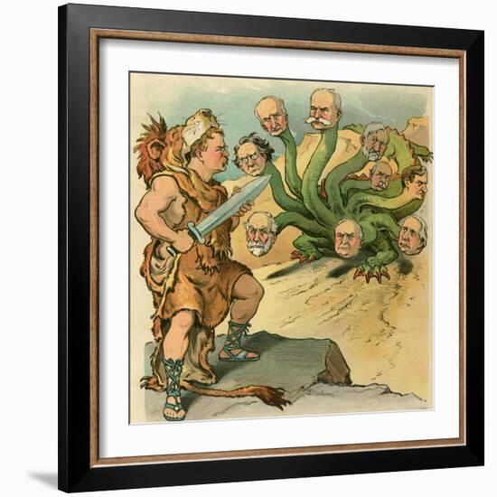 Defeat The Hydra-JS Pughe-Framed Art Print