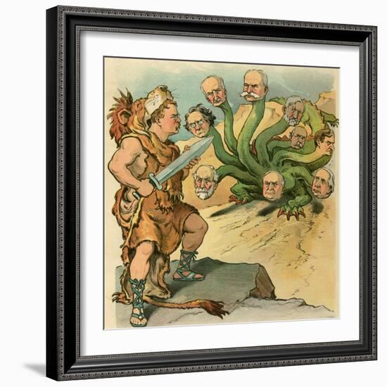 Defeat The Hydra-JS Pughe-Framed Art Print