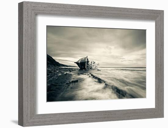 Defeated by the Sea-null-Framed Art Print