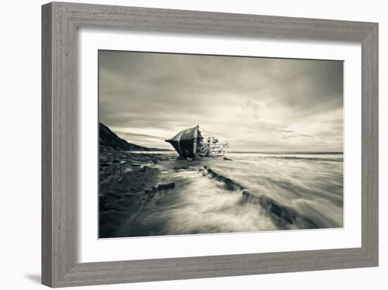 Defeated by the Sea-Inigo Barandiaran-Framed Photographic Print