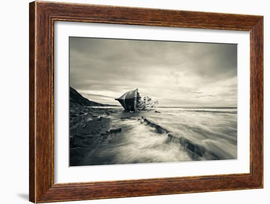 Defeated by the Sea-Inigo Barandiaran-Framed Photographic Print