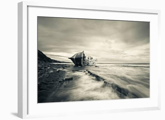 Defeated by the Sea-Inigo Barandiaran-Framed Photographic Print