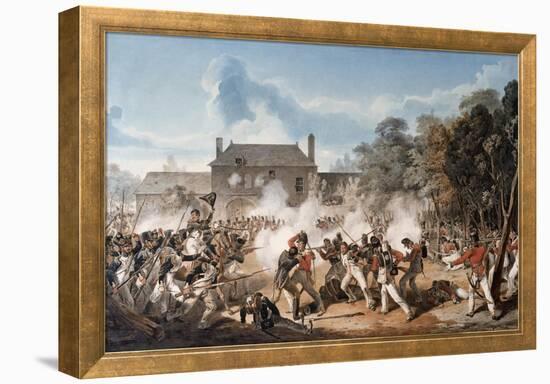 Defence of the Chateau De Hougoumont by the Flank Company, Coldstream Guards 1815, 1815-Denis Dighton-Framed Premier Image Canvas