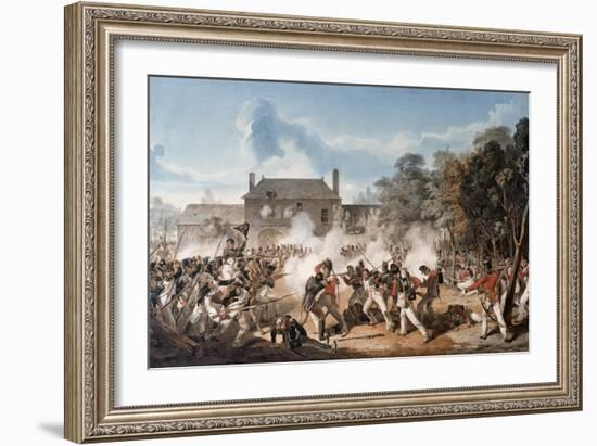 Defence of the Chateau De Hougoumont by the Flank Company, Coldstream Guards 1815, 1815-Denis Dighton-Framed Giclee Print