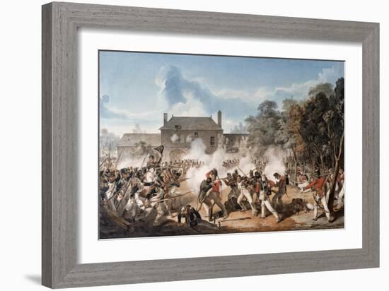 Defence of the Chateau De Hougoumont by the Flank Company, Coldstream Guards 1815, 1815-Denis Dighton-Framed Giclee Print