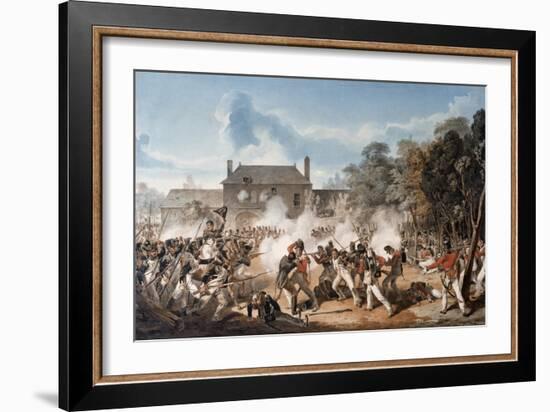 Defence of the Chateau De Hougoumont by the Flank Company, Coldstream Guards 1815, 1815-Denis Dighton-Framed Giclee Print