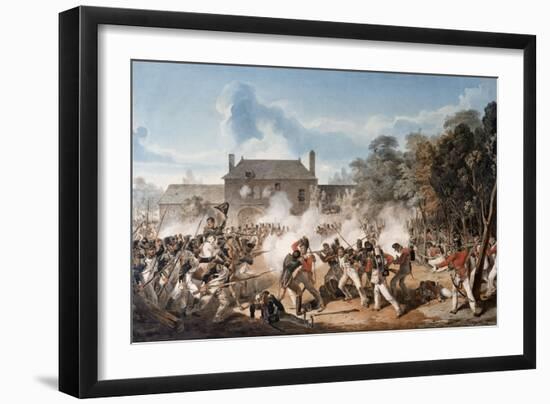 Defence of the Chateau De Hougoumont by the Flank Company, Coldstream Guards 1815, 1815-Denis Dighton-Framed Giclee Print