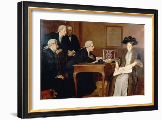 Defendant and Counsel, 1895-William Frederick Yeames-Framed Giclee Print