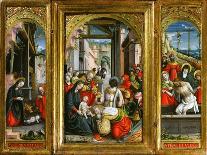 Nativity; Adoration of the Magi and Christ at the Sepulchre; Triptych, 1523 (Inv 1040)-Defendente Ferrari-Giclee Print