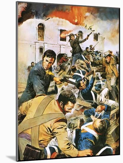 Defending the Alamo-English School-Mounted Giclee Print