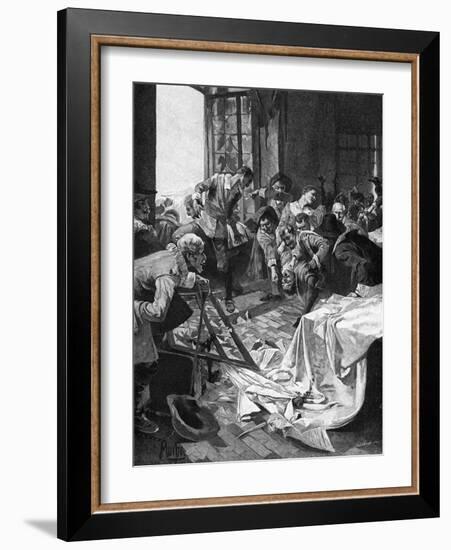 Defenestration-Alphonse Mucha-Framed Art Print