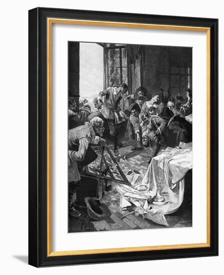 Defenestration-Alphonse Mucha-Framed Art Print