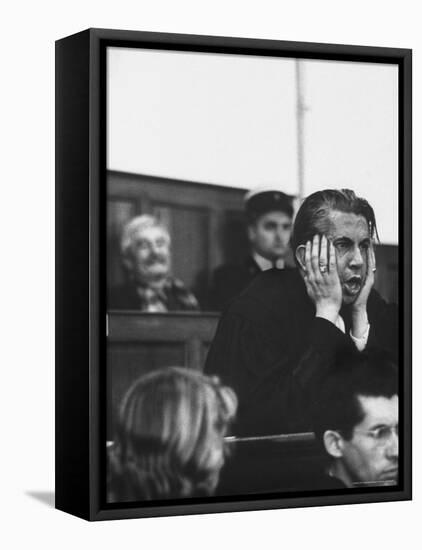 Defense Attorney Emile Pollack Pleading at Digne Court During Defense of Client Gaston Dominici-Thomas D^ Mcavoy-Framed Premier Image Canvas