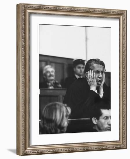 Defense Attorney Emile Pollack Pleading at Digne Court During Defense of Client Gaston Dominici-Thomas D^ Mcavoy-Framed Photographic Print