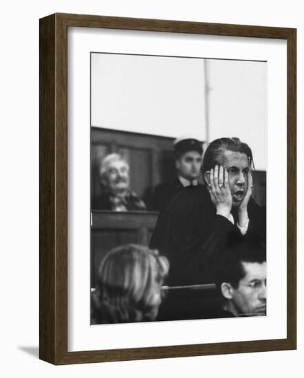 Defense Attorney Emile Pollack Pleading at Digne Court During Defense of Client Gaston Dominici-Thomas D^ Mcavoy-Framed Photographic Print