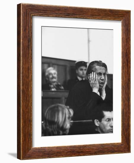 Defense Attorney Emile Pollack Pleading at Digne Court During Defense of Client Gaston Dominici-Thomas D^ Mcavoy-Framed Photographic Print