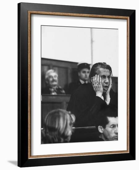 Defense Attorney Emile Pollack Pleading at Digne Court During Defense of Client Gaston Dominici-Thomas D^ Mcavoy-Framed Photographic Print