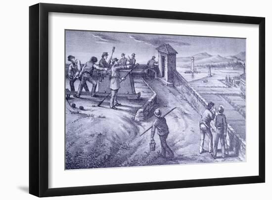 Defense of Livorno from Fort San Pietro-Giovanni Fattori-Framed Giclee Print