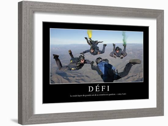 Défi: Citation Et Affiche D'Inspiration Et Motivation-null-Framed Photographic Print