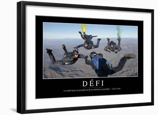 Défi: Citation Et Affiche D'Inspiration Et Motivation-null-Framed Photographic Print