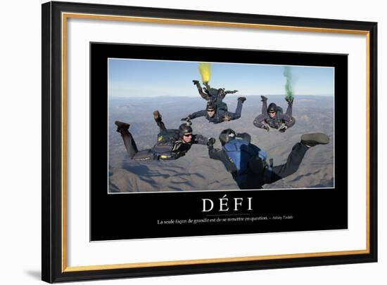 Défi: Citation Et Affiche D'Inspiration Et Motivation-null-Framed Photographic Print