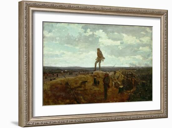 Defiance: Inviting a Shot before Petersburg, 1864 (Oil on Panel)-Winslow Homer-Framed Giclee Print