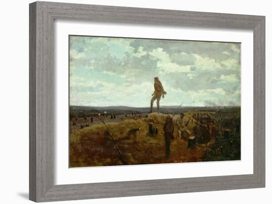 Defiance: Inviting a Shot before Petersburg, 1864 (Oil on Panel)-Winslow Homer-Framed Giclee Print