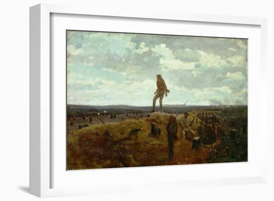 Defiance: Inviting a Shot before Petersburg, 1864 (Oil on Panel)-Winslow Homer-Framed Giclee Print