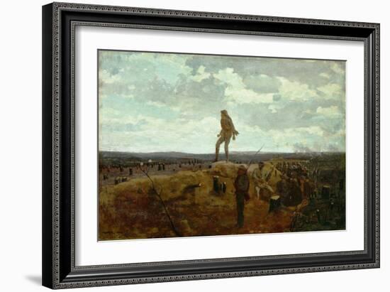 Defiance: Inviting a Shot before Petersburg, 1864 (Oil on Panel)-Winslow Homer-Framed Giclee Print