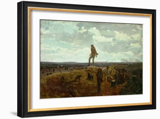 Defiance: Inviting a Shot before Petersburg, 1864 (Oil on Panel)-Winslow Homer-Framed Giclee Print