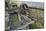 Defunct Undershot Waterwheel on Old Mill Ruin on Welsh Hillside-null-Mounted Photographic Print