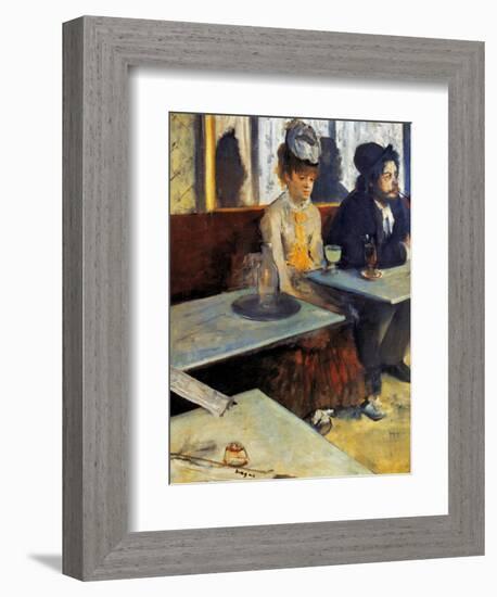 Degas: Absinthe, 1873-Edgar Degas-Framed Giclee Print