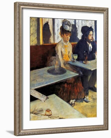 Degas: Absinthe, 1873-Edgar Degas-Framed Giclee Print