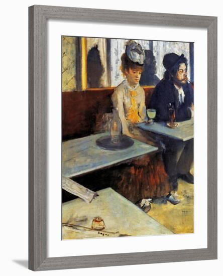 Degas: Absinthe, 1873-Edgar Degas-Framed Giclee Print