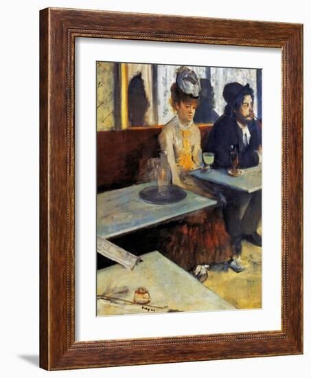 Degas: Absinthe, 1873-Edgar Degas-Framed Giclee Print