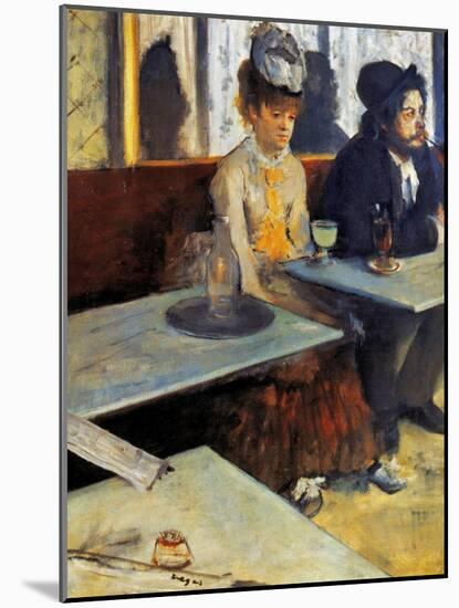 Degas: Absinthe, 1873-Edgar Degas-Mounted Giclee Print