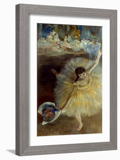 Degas: Arabesque, 1876-77-Edgar Degas-Framed Giclee Print