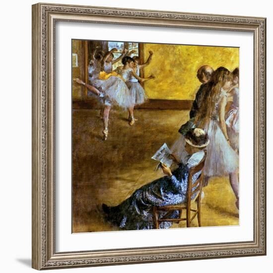 Degas: Ballet Class, C1878-Edgar Degas-Framed Giclee Print