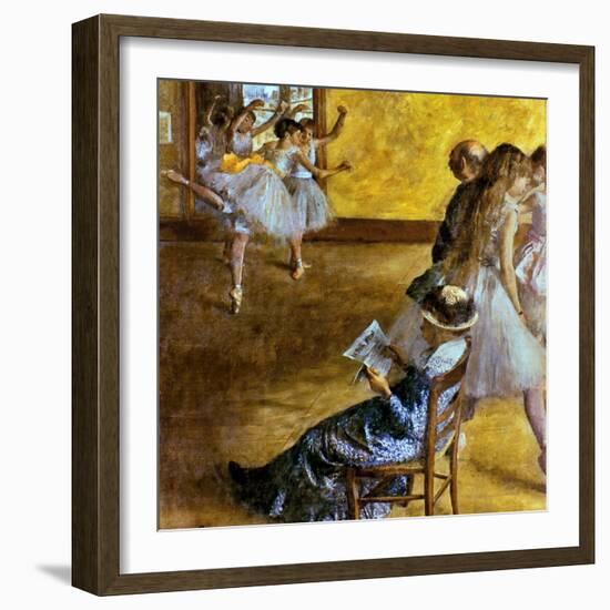 Degas: Ballet Class, C1878-Edgar Degas-Framed Giclee Print